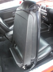 Image of 1973 - 1981 Firebird Deluxe Interior Seat Backs - Pair - With Chrome Trim Pre-Installed