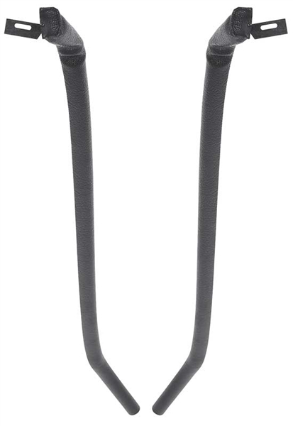 Image of 1968 - 1969 Firebird Door Jamb Windlace Trims, Black, Pair, OE Style