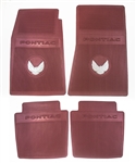 image of 1970 - 1972 Firebird Original Factory Style Floor Mat Set in Red