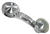 Image of 1968 - 1981 Deluxe Window Crank Handle with Knob, Chrome Handle and Clear Knob