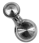 Image of 1967 - 1969 CUSTOM Rear Window Crank Handle, SHORTIE Single Bar Solid, Chrome with Clear Knob