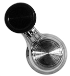 Image of 1967 - 1969 CUSTOM Rear Window Crank Handle, SHORTIE Single Bar Solid, Chrome with Black Knob