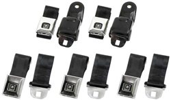 1968 - 1969 Firebird DELUXE Seat Belt Set, Front and Rear, OE Style