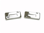 Image of 1969 Chrome Headrest Lock Cover Escutcheon Plates