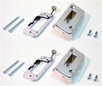 Image of 1969 Firebird Headrest Escutcheon Plate and Adjust Lock Bracket Set, Chrome, 8785236