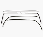 Image of 1967 Firebird Headliner Trim Moldings Set, Coupe Black 6 Piece Kit