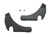 Image of 1971 - 1981 Firebird and Trans Am Seat Hinge Arm Covers, Lower Side, Plastic, Black, OE Style, Pair