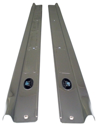 Image of 1970 - 1981 Camaro Fisher Door Sill Step Plates, Pair of LH and RH with Rivets