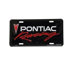 Pontiac Racing License Plate in Black