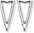 Image of 1968 Firebird Rear Side Marker Lamp Light Chrome Bezels Trims, Pair