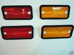 Image of 1970 - 1981 Firebird and Trans Am Side Marker Light Lamp Lens Kit with Installed Gaskets