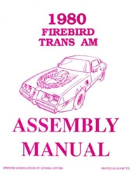 Image of 1980 Firebird and Trans Am Assembly Manual