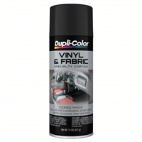 Image of Flat Black Dupli-Color Interior Dye Coating, Leather, Vinyl, and Hard Plastic Refinisher 11 oz. Spray Can