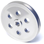 Image of Billet Aluminum Pontiac Power Steering Pulley, Keyway Shaft, Bolt On