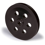 Image of BLACK Anodized Billet Aluminum Pontiac Power Steering Pulley, Keyway Shaft, Bolt On