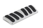 Image of Lokar 1967 - 1981 Firebird Brushed Billet Aluminum Curved Automatic Brake Pad with Rubber Inserts