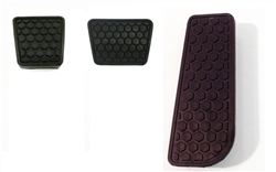 Image of 1982 - 1992 Firebird Gas, Brake, and Clutch Pedal Pad Cover Set for Manual Transmission with Hexagon Clutch Pad