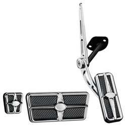 1967 - 1969 Custom Profile Pedal Kit for Automatic Transmission, Polished