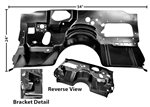 Image of 1978 - 1981 Firebird Firewall Assembly, for Cars without Air Conditioning