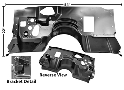 Image of 1970 - 1973 Firebird Firewall Assembly, for Cars with Air Conditioning