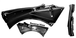 Image of 1967 - 1968 Firebird Convertible Inner Quarter Panel Metal Support Braces, Left Hand