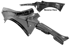 Image of 1969 Firebird Convertible Inner Quarter Panel Metal Support Brace Structure, Left Hand