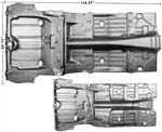 1968 Firebird Floor and Trunk Panel with Frame Rail Assembly, Complete, Convertible