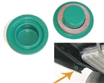 Image of 1970 - 1981 Firebird Inner Rear Quarter Drop Off Extension Green Drain Plugs with Gasket, Pair