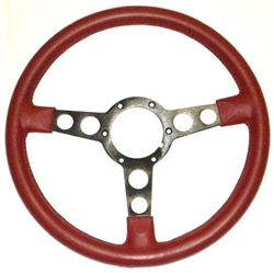 1970 - 1981 Firebird and Trans Am Formula Steering Wheel, Black Spokes with Red Padding