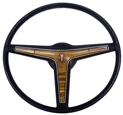 Image of 1969 - 1976 Firebird Deluxe Style with Woodgrain Steering Wheel Original GM Used