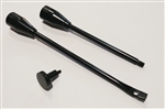 Image of 1967 - 1981 Custom Steering Column Levers Set, Black Anodized Billet Aluminum: Tilt, Hazard, and Turning