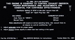 Image of 1969 Firebird Emission Decal, 350 2 Barrel PC Code, 9797338