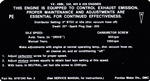 Image of 1969 Firebird or Trans Am Emission Decal, 350 or 400 PE Code, 9797340