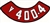 Image of Pontiac 400 4V Air Cleaner Breather Decal, Red with Arrowhead