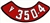 Image of 350 4V Air Cleaner Decal, Red with Pontiac Arrowhead