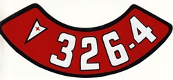 326 4V Air Cleaner Decal