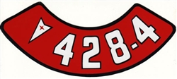428 4V Air Cleaner Decal