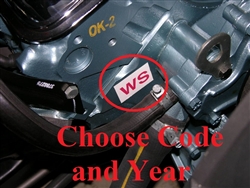 Image of Pontiac Firebird Engine Code Block Decal Sticker