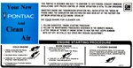 Image of 1973 Firebird Sunvisor Engine Starting Instruction Decal, 492700