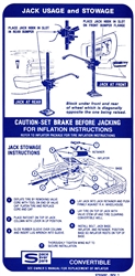 Image of 1968 Firebird Trunk Jacking Instructions Decal, Convertible 9793492