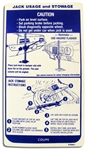 Image of 1969 Firebird Trunk Jacking Instructions Decal - Coupe - Regular Spare