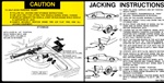 1981 - 1982 Firebird Trunk Jacking Instructions Decal, 10017624