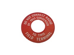 Image of Battery Cable Terminal DO NOT CONNECT Red Ring Tag