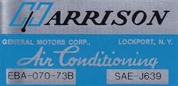 Image of 1973 Firebird Air Conditioning Evaporator Box, Harrison Decal