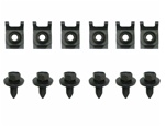 Image of 1967 - 1981 Firebird Rear Leaf Spring Cup Hardware J Clip and Bolt Set