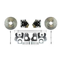 Image of 1982 - 1992 Firebird Rear Disc Brake Conversion Kit, Black Calipers Drilled & Slotted Rotors