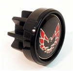 Image of 1970 - 1981 Firebird and Trans Am Automatic Shifter Knob Button, Red and Black Bird