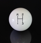 Image of Firebird White 3 Speed Shifter Knob Ball for 3/8 Handles