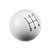 Firebird HURST 5 Speed White Shifter Knob Ball, 3/8 Inch Coarse Thread