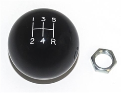 Image of Black 5 Speed Shifter Knob Ball, 16 MM x 1.50 Metric Thread, 2-1/4" LARGE Diameter